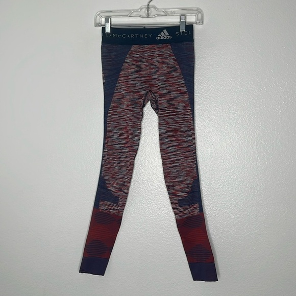 Adidas x Stella McCartney Deep Blue Red Seamless Legging Size XSmall - Picture 1 of 6